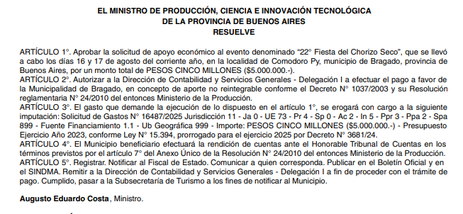 Fiesta del Chorizo Seco en Bragado