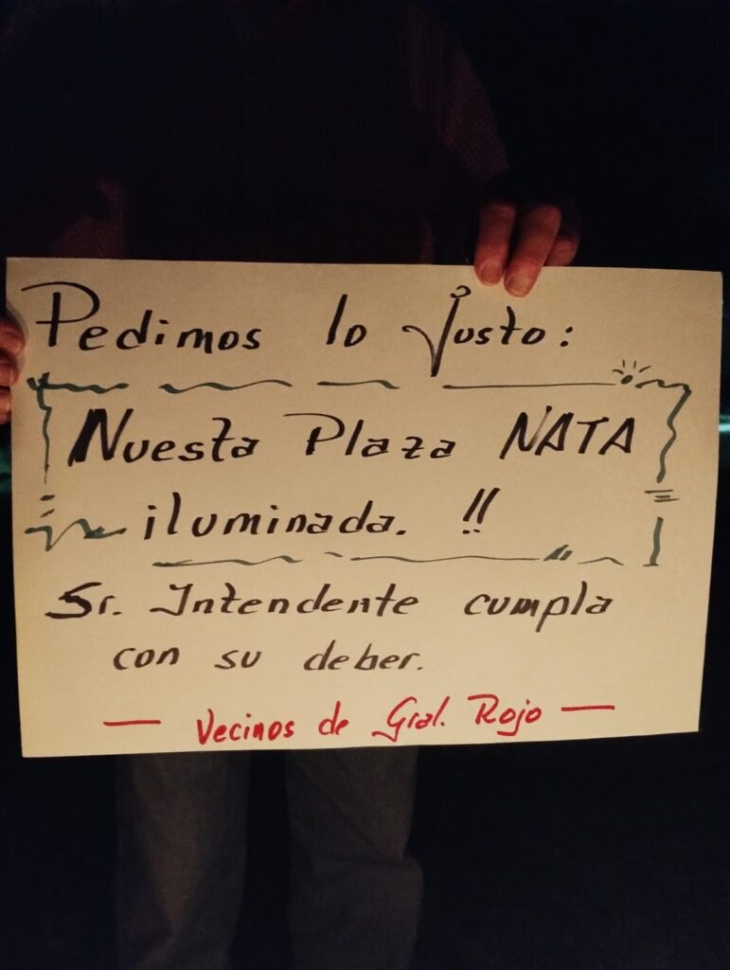 Protesta en Plaza José Natta