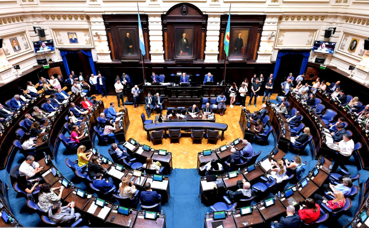 Sesión legislativa suspendida en Buenos Aires