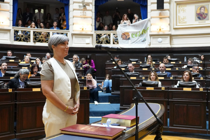 Diputada Romina Barreiro jurando