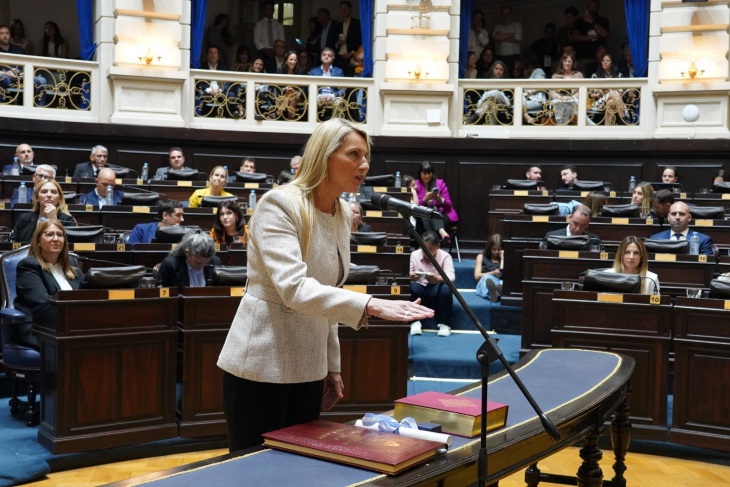 Diputada María Bustos jurando