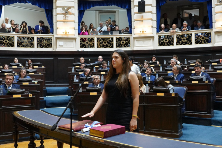 Diputada María Eva Limone jurando