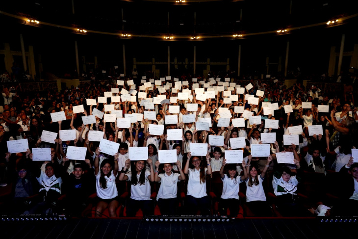 Acto de entrega de diplomas en La Plata