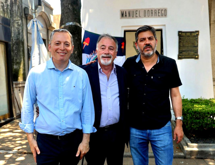 Homenaje a Manuel Dorrego con Fernando Gray y Carlos Bianco