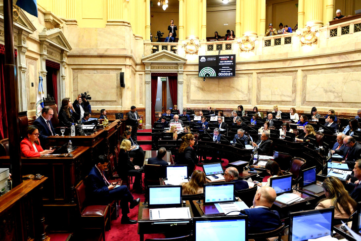 Sesión en el Senado bonaerense