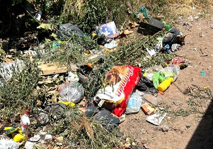 Trabajadores municipales levantando residuos