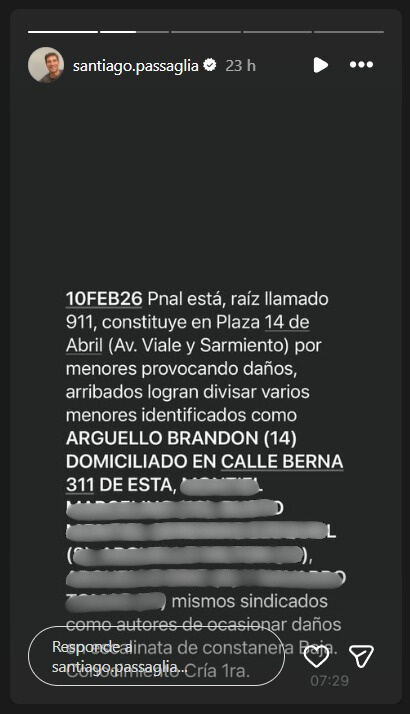 Parte policial San Nicolás