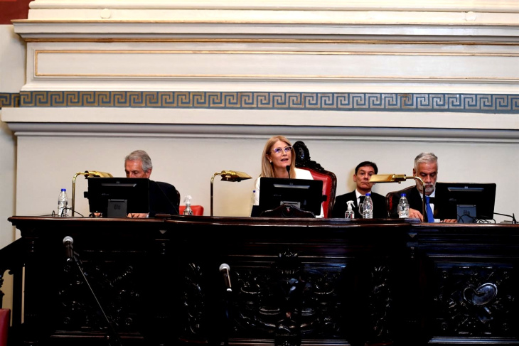 Mario Ishii y Verónica Magario en Senado