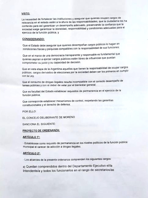 Concejales de Moreno