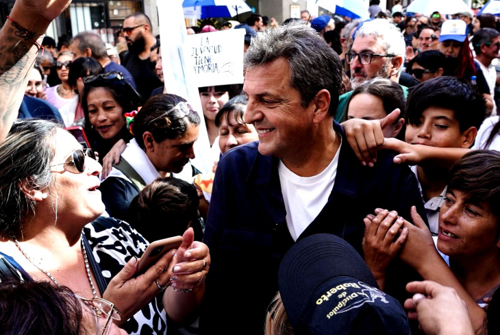 Sergio Massa en la marcha