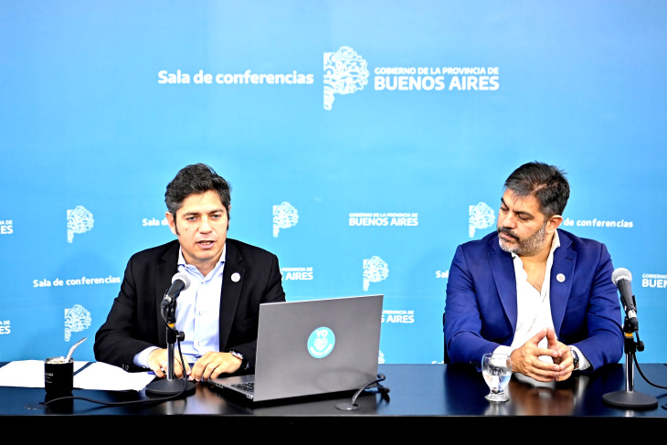 Axel Kicillof en conferencia de prensa